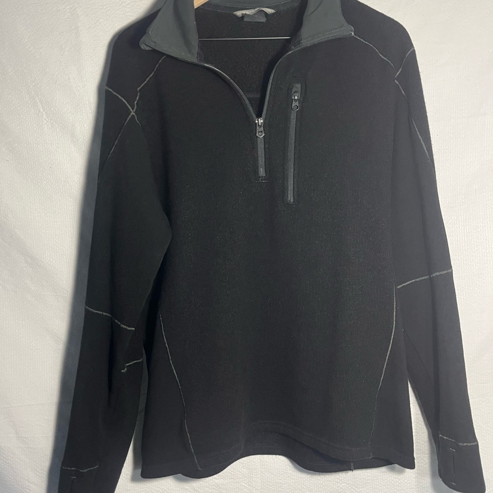 Black Quarter-Zip Pullover